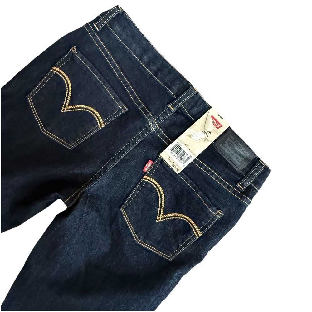 LEVI'S 710 Girl Jeans Super Skinny  Size 12 REG Stretch Adjustable Waistband NWT